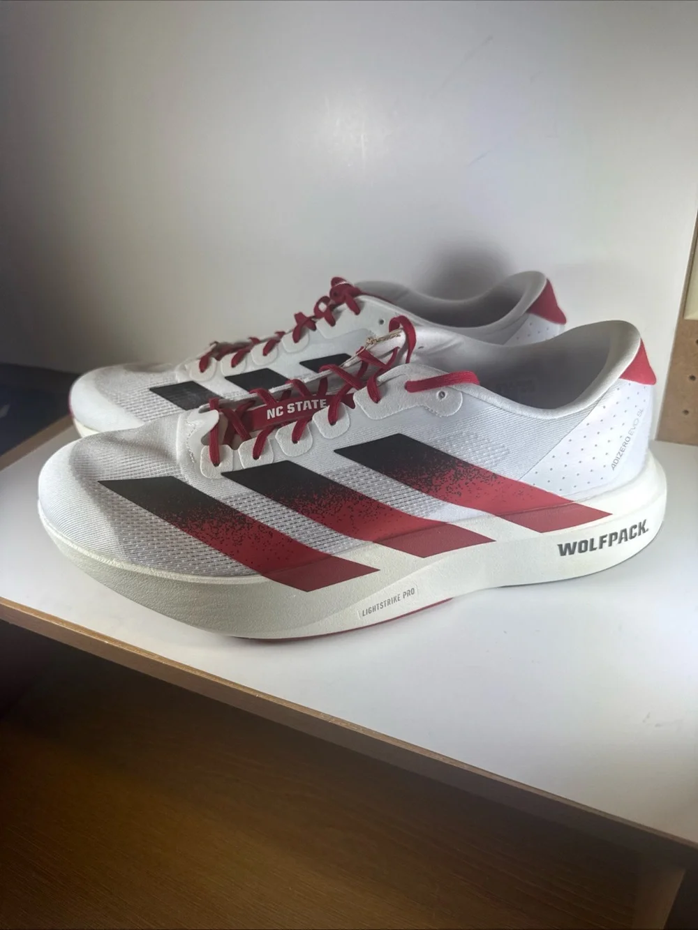 Adidas Adizero Evo NC State Men's Size 15 Lightweight Running Sneakers